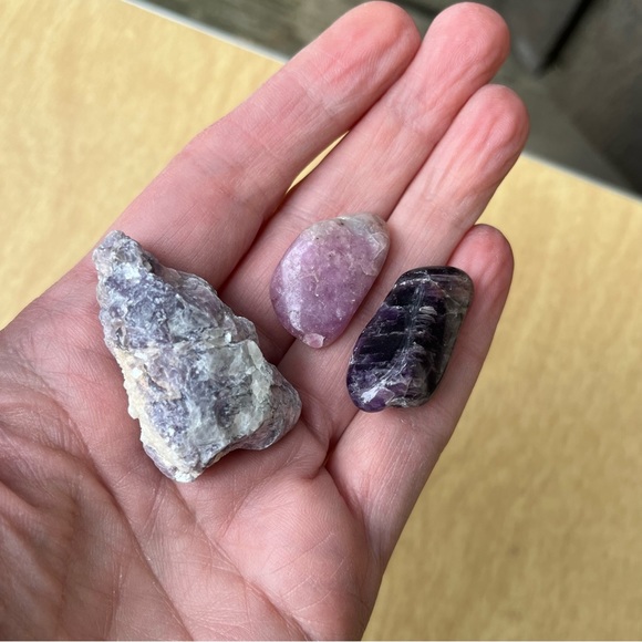 Lepidolite / Mica Crystal Set of 3 - Picture 2 of 14